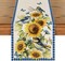 Buffalo Plaid Bird Butterfly Sunflower Spring Table Runner, 13x72 Inch